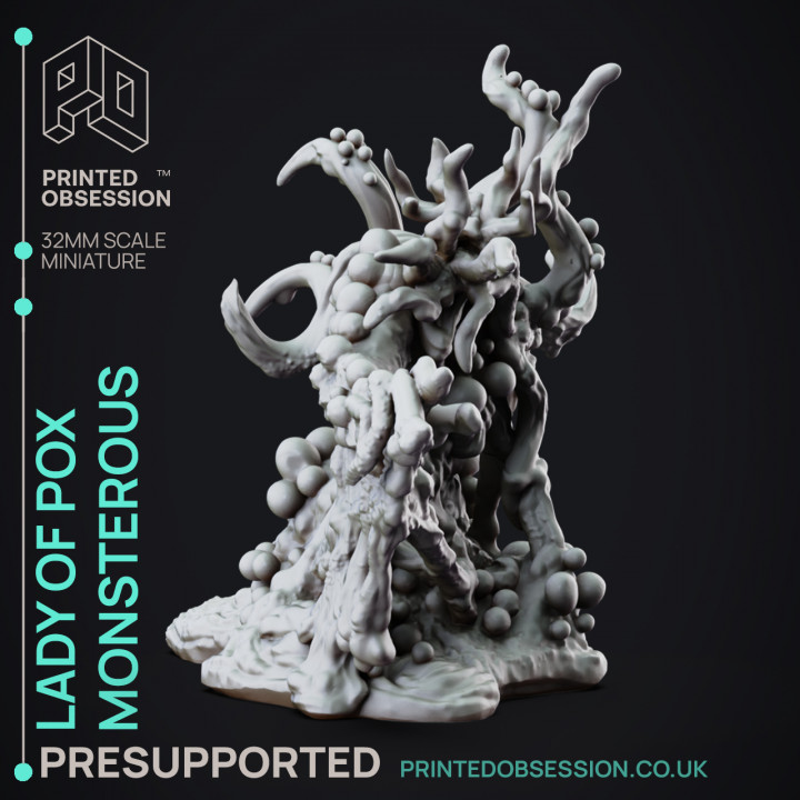The Lady of Pox - True Form - Undead - PRESUPPORT - 32mm scale image