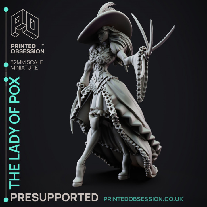 The Lady of Pox - Boss Creature - PRESUPPORTED - 32mm scale image