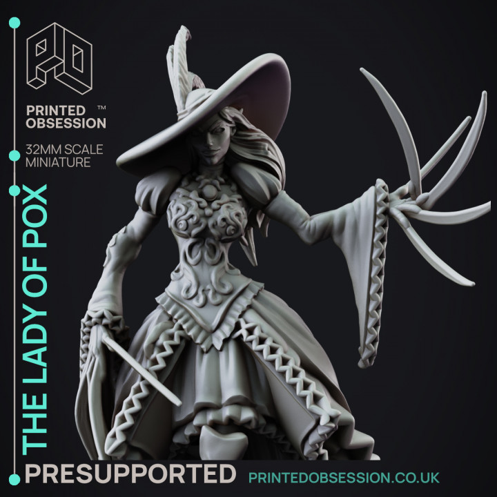 The Lady of Pox - Boss Creature - PRESUPPORTED - 32mm scale image