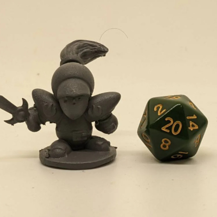 Kirby inspired, Blade Knight, Tabletop DnD miniature image