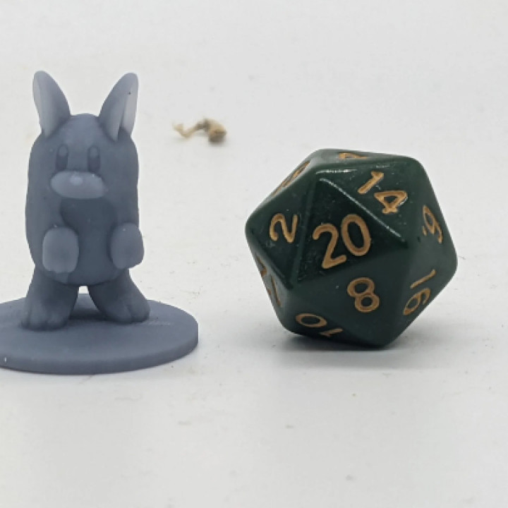 Kirby inspired, Standing Awoofy, Tabletop DnD miniature image