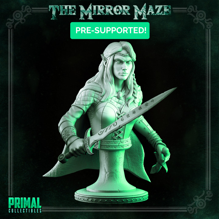 Elf - Lauriel - Bust -  THE MIRROR MAZE - MASTERS OF DUNGEONS QUEST image