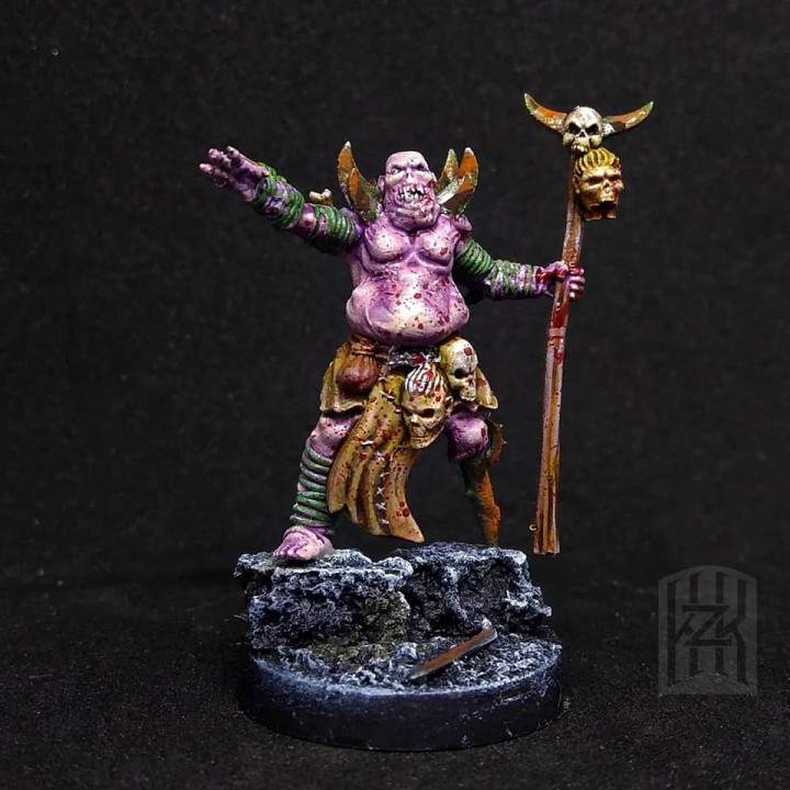 KZKMINIS - Donorg the Fat - Orc Shaman on foot and mounted image