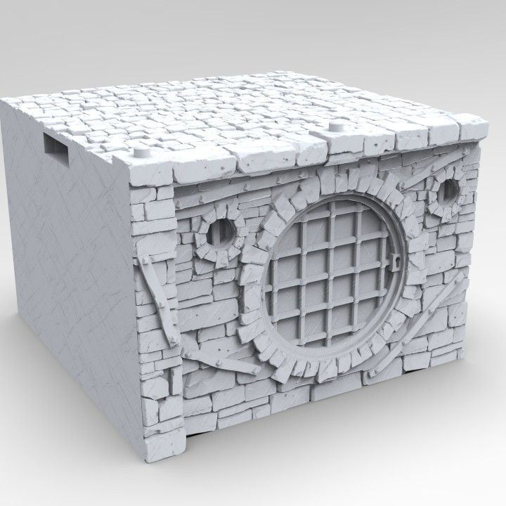 Ancrabourg - Quay Wall Straight Part 1 / Fantasy Terrain / Medieval Scenery / DnD / D&D / Mordheim Terrain popular / 28mm / 32mm / 3DLayeredScenery