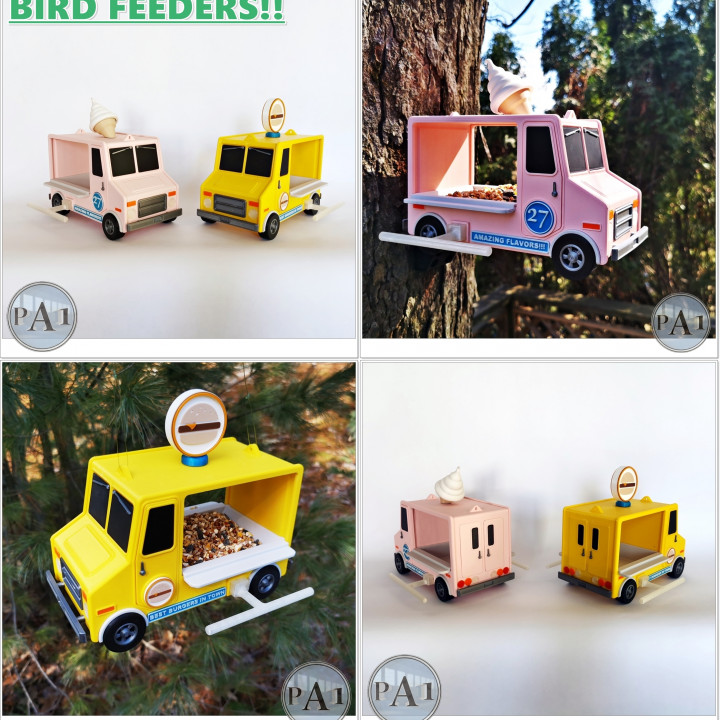 BIRD FEEDERS! ICE CREAM AND BURGER TRUCK COMBO! image