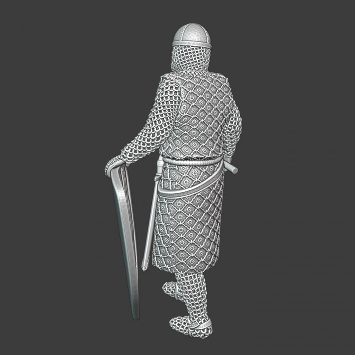 Medieval Crusader Knight - hand on shield image