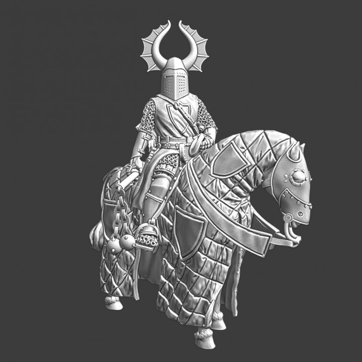 Medieval Teutonic Knight _ Dragontail crest image