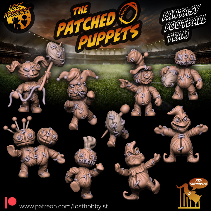 The "Patched Puppets" Voodoo Doll Football Team image