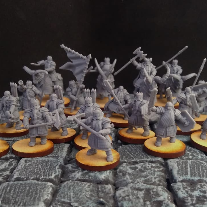 KZKMINIS - Stonehand - Dwarven Warriors with Crosbows and Hammerpicks image