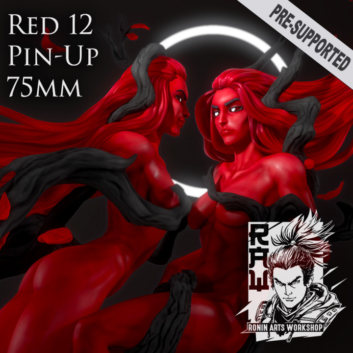 Red 12 - Double Figure Pin-Up image