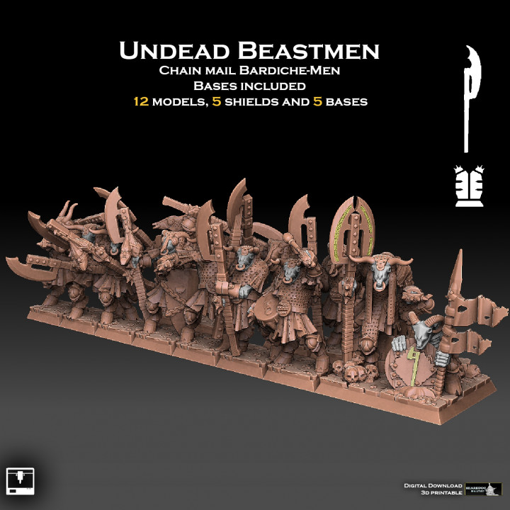 Undead Beastmen Chain Mail Bardiche Men image