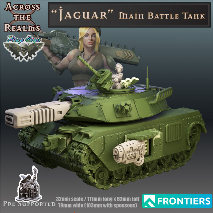 3D Printable Jaguar Main Battle Tank by Across the Realms