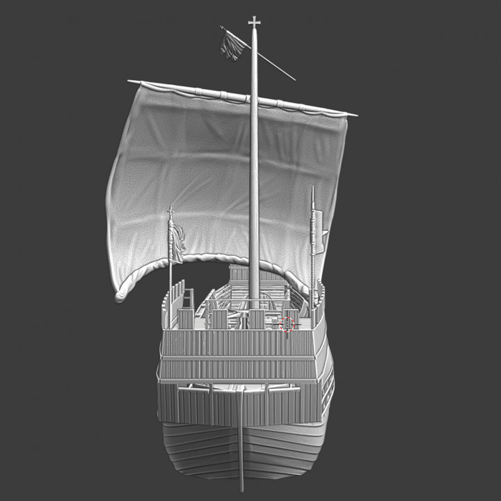 Medieval warship - two mast image