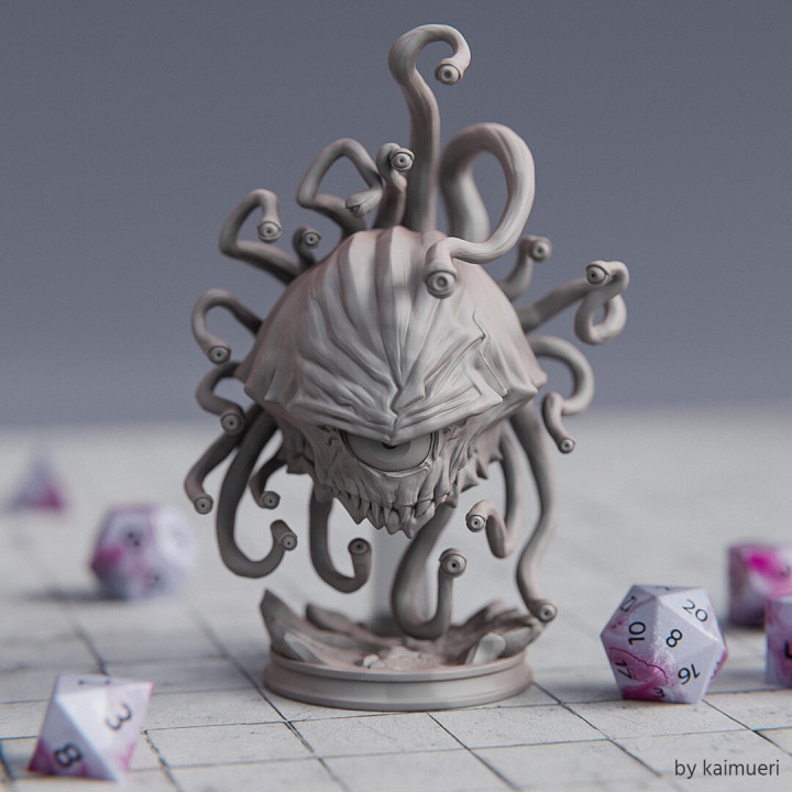 3D Printable Xazax the Eyemonger – Beholder Miniature by Kai Müri
