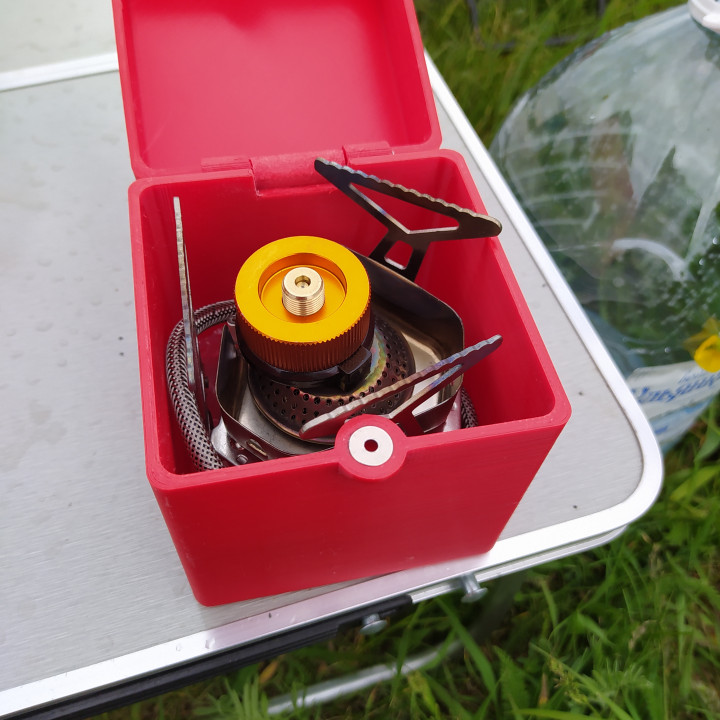 Case for a camping gas burner. image