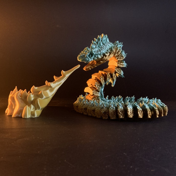 3D Printable Boitata, Fire Serpent By Stlflix