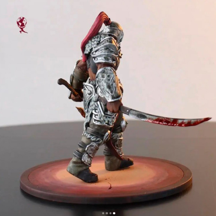 Barbarian Fighter Warrior Sword and Axe image
