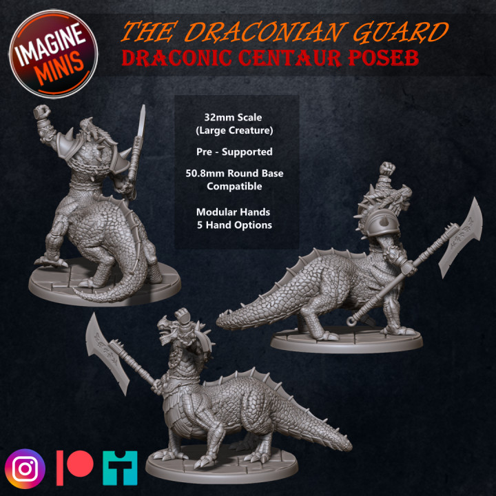 The Draconian Guard - Draconic Centaur - Pose B image