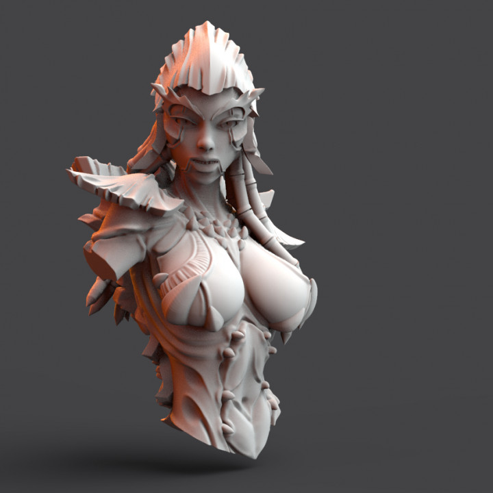 The Hive Queen - Demure Bust - Space Bug PinUp with PreSupport Option image