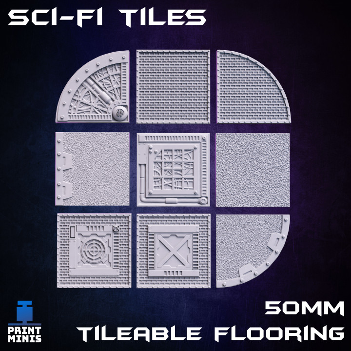 Sci-Fi Tiles x 9 image