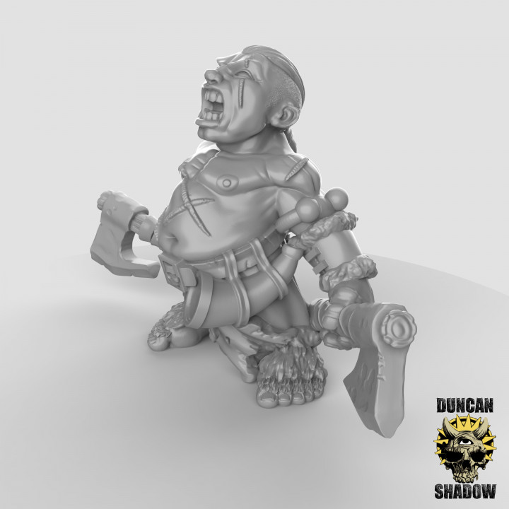 Halfling Barbarian (pre Supported) image
