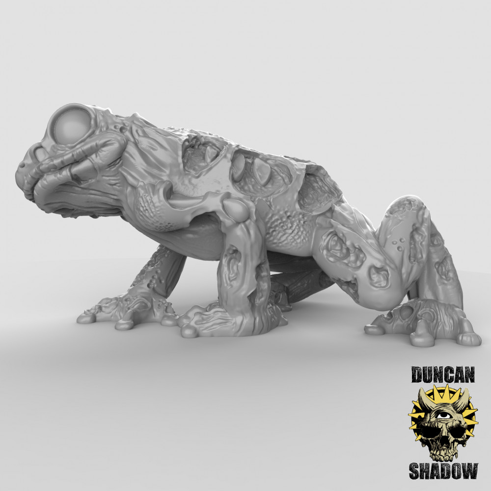 3D Printable Zombie Frog (pre supported) by Duncan Shadow