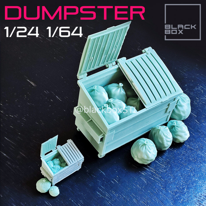 DUMPSTER DIORAMA PARTS 1-24 1-64TH SCALE image