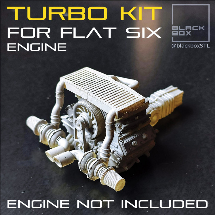 TWIN TURBO KIT COMPATIBLE WITH OUR FLAT SIX ENGINE - 1-24TH image