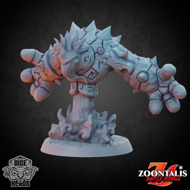 Fire Golem (pre supported) 50mm Base's Cover