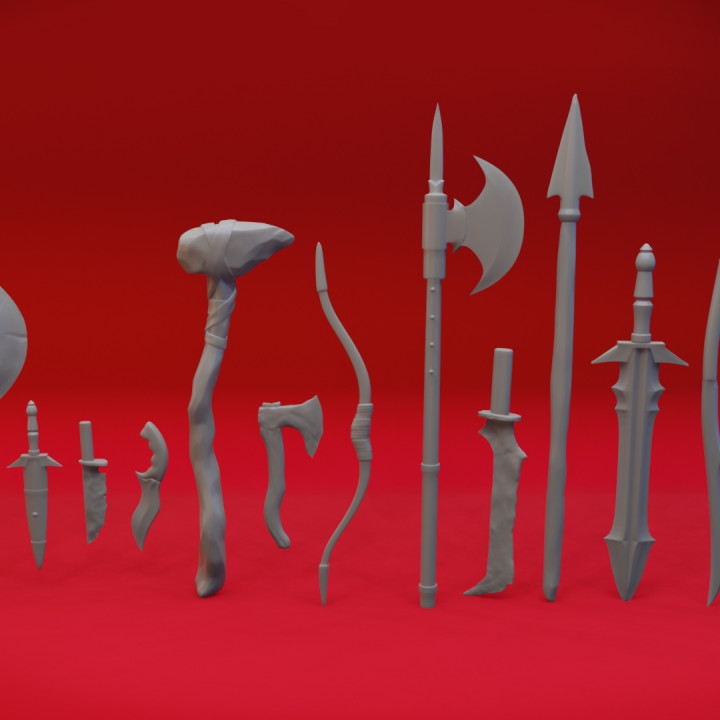 Weapons - Tabletop Props (Pre-Supported) image