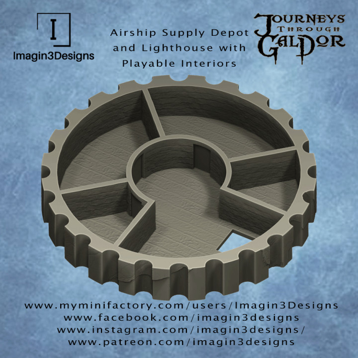 Airship Supply Depot and Lighthouse with Playable Interiors image