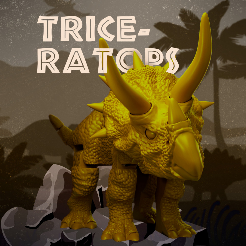 Download Triceratops von Stlflix, image size:1000x1000