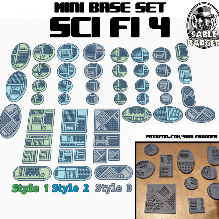 Mini Bases - Sci Fi Set 4 - Sci Fi Decking/Grating image