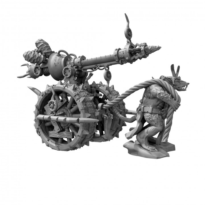Ratkin Lighting Cannon Siege Weapon | Fantasy Miniature image