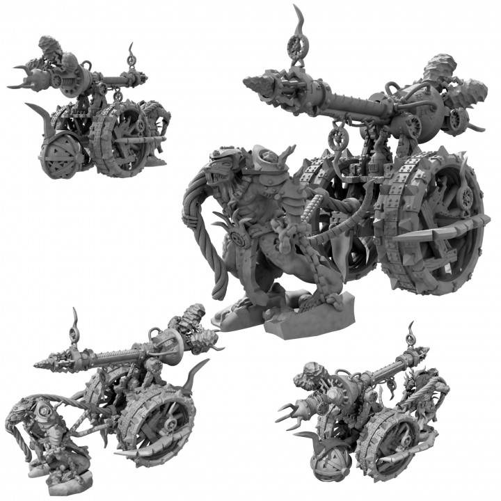 Ratkin Lighting Cannon Siege Weapon | Fantasy Miniature image