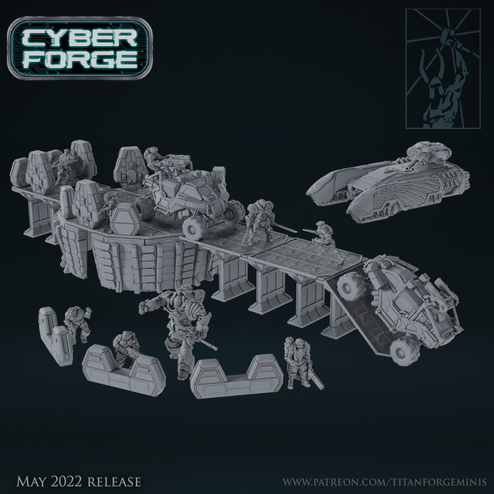 Cyber Forge Red vs Blue Terrain image