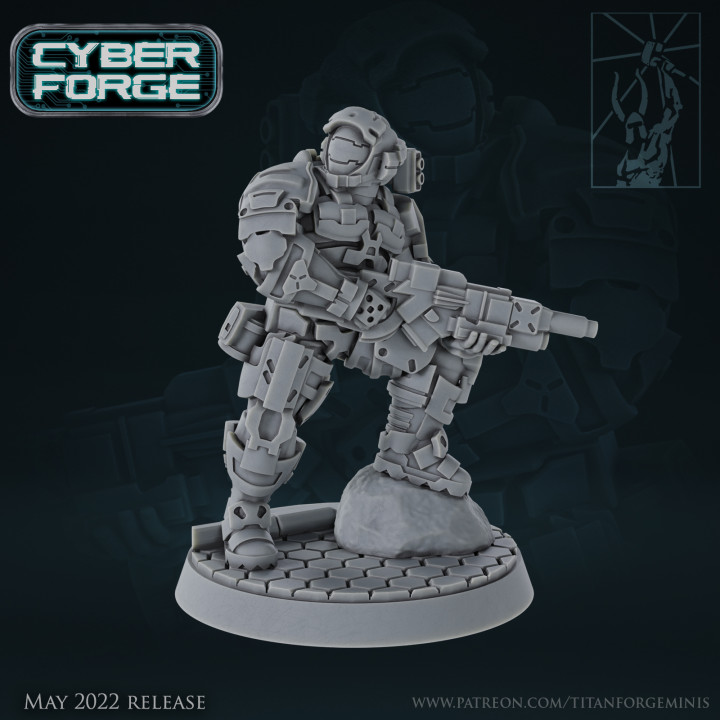 Cyber Forge Red vs Blue Bluetwo image