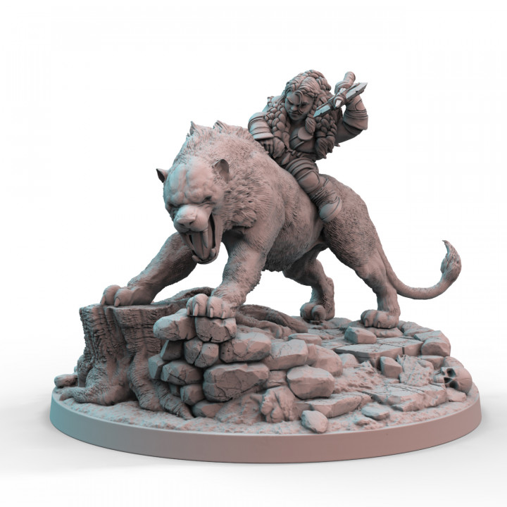 Dwarf Sabertooth Rider (pre-supported)