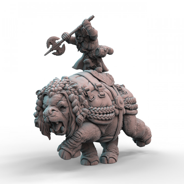 Dwarf Warbeast Mount (F) (pre-supported)