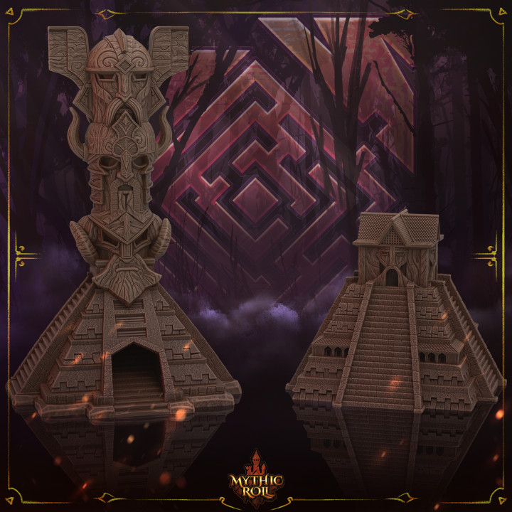 Aztec/Viking inspired Buildings| Mythic Roll