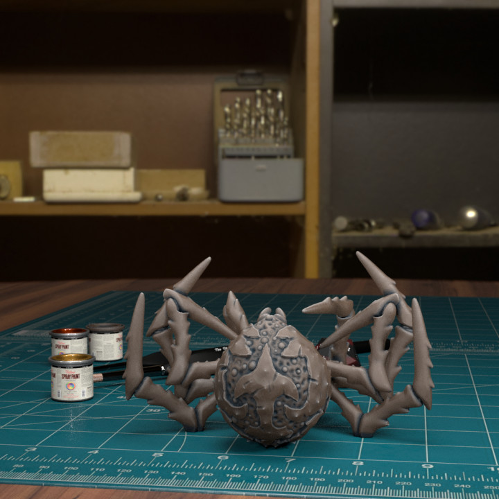 3D Printable Dead Giant Spider 02 [Pre-Supported] by TytanTroll Miniatures