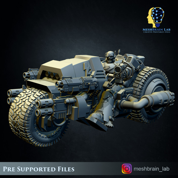 500 Followers! FREE stl Imperial Marines attack bikes image