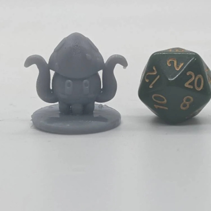 Kirby inspired, Squishy, Tabletop DnD miniature image