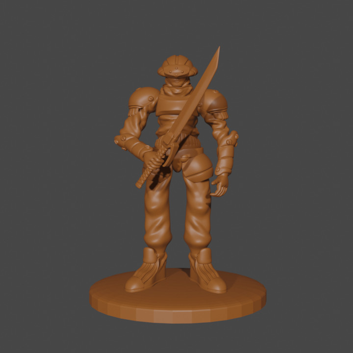 Final Fantasy 8 inspired, G-Soldier, Tabletop DnD miniature image