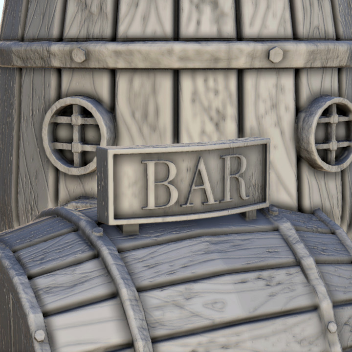 Barrel-shaped island bar (6) - Pirate Jungle Island Beach Piracy Caribbean Medieval terrain image