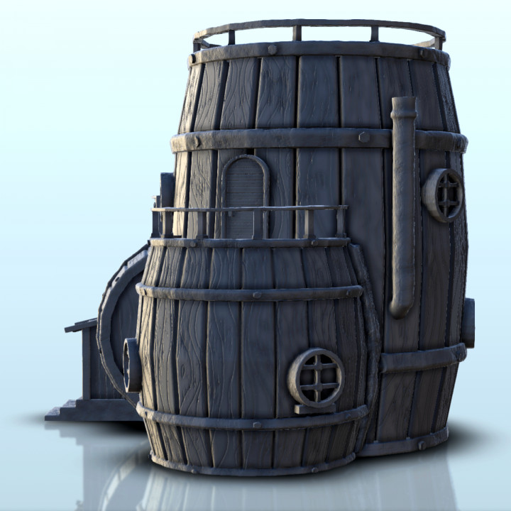 Barrel-shaped island bar (6) - Pirate Jungle Island Beach Piracy Caribbean Medieval terrain image
