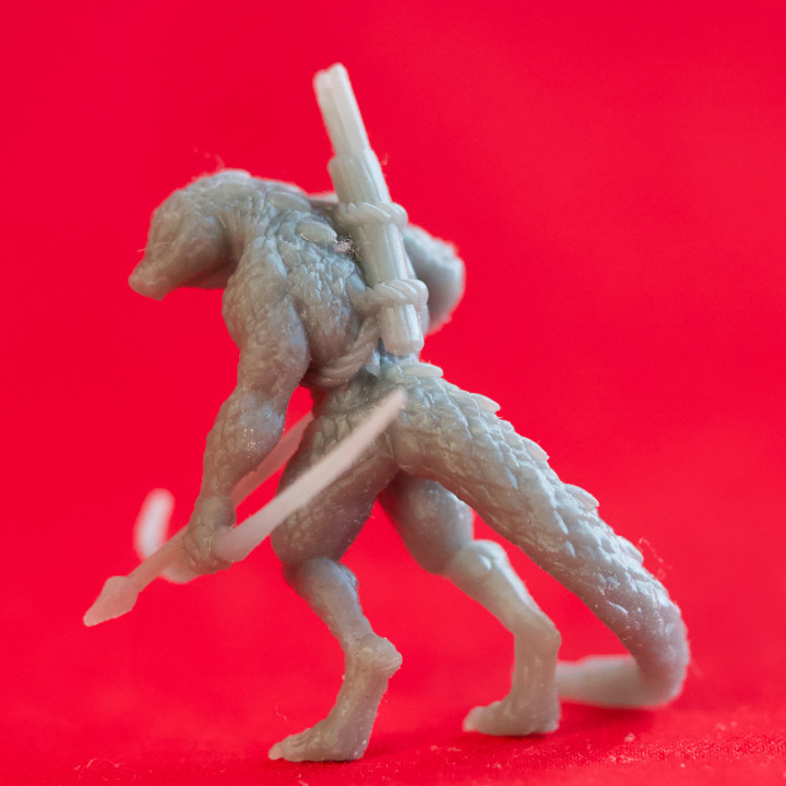 Lizardfolk Archer - Book of Beasts - Tabletop Miniature (Pre-Supported) image