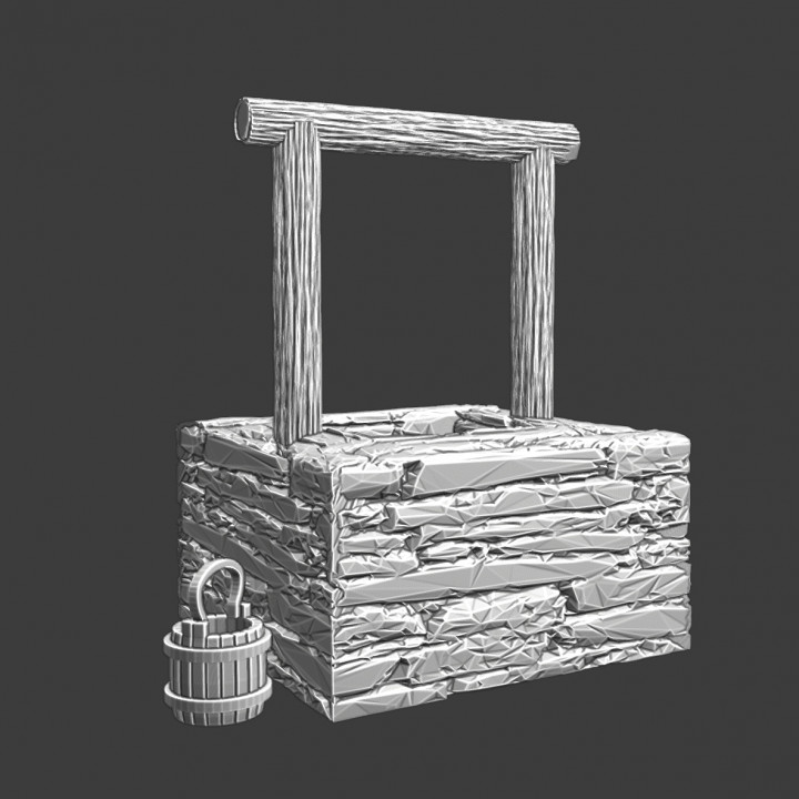Simple medieval well image