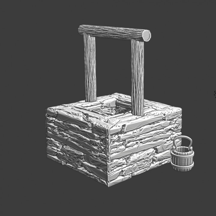 Simple medieval well image