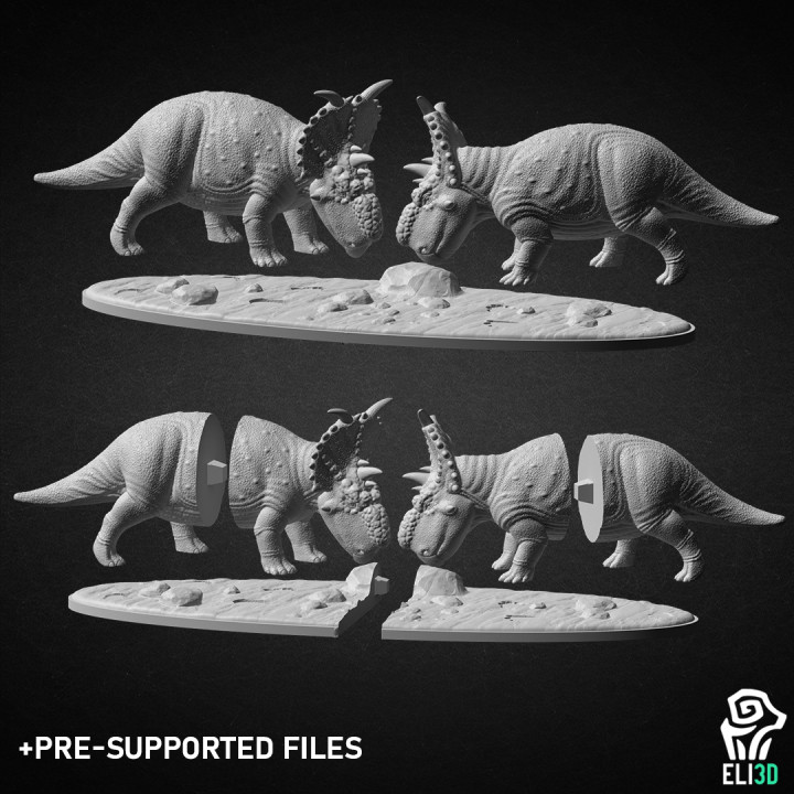 Pachyrhinosaurus Fighting - Dinosaur's Cover